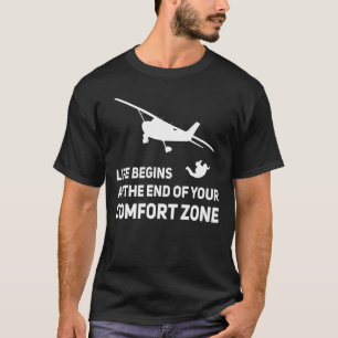 Skydive Skydiver Skydiver Fallschirm Comfort Zone T-Shirt