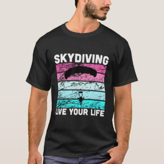 Skydive Tshirt im Retro Colors T-Shirt für Skydive