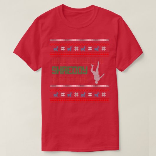 Skydive Ugly Christmas Apparel T-Shirt (Design vorne)
