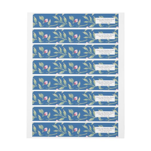 Skydiver Blue Address Label (Bogen)