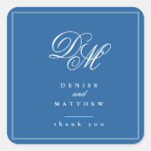 Skydiver Blue Quadratischer Aufkleber (Vorderseite)