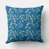 Skydiver Blue Wedding Keepake Throw Kissen (Rückseite)