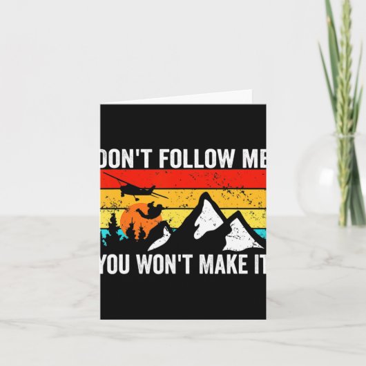 Skydiver Dont Follow Me I Do Stud Things Skydivi Karte (Vorderseite)