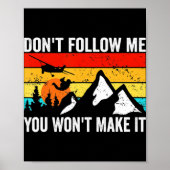 Skydiver Dont Follow Me I Do Stud Things Skydivi Poster (Vorne)