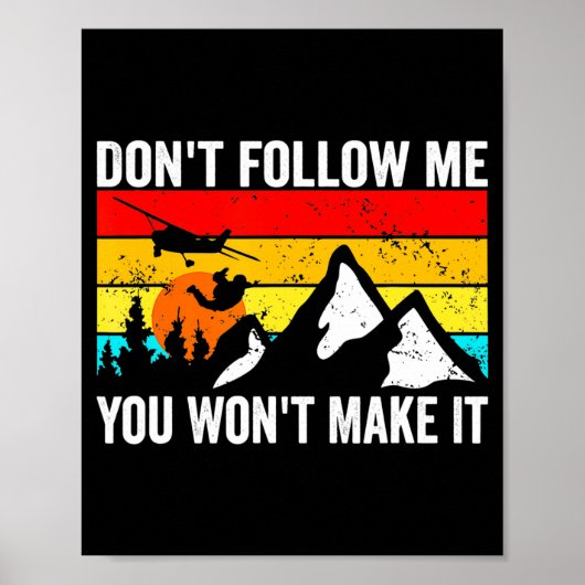 Skydiver Dont Follow Me I Do Stud Things Skydivi  Poster (Vorne)
