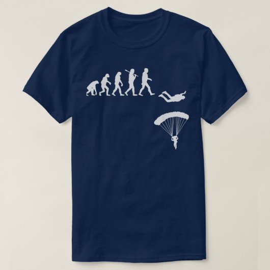 Skydiver Evolution Skydiver Parachuting T-Shirt (Design vorne)