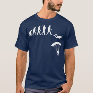 Skydiver Evolution Skydiver Parachuting T-Shirt