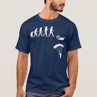 Skydiver Evolution Skydiver Parachuting T-Shirt