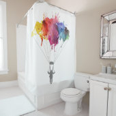 Skydiver-Fallschirm. Skydiving Fallschirmspringen Duschvorhang (Beispiel)