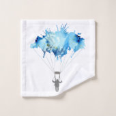 Skydiver, Fallschirm. Skydiving Sport. Badhandtuch Set (Waschlappen)