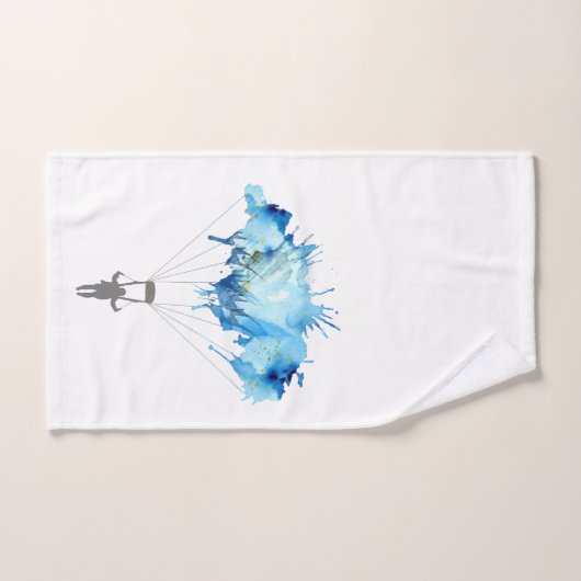Skydiver, Fallschirm. Skydiving Sport. Badhandtuch Set (Handtuch)