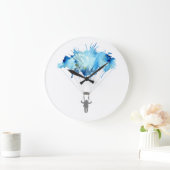 Skydiver, Fallschirm. Skydiving Sport. Fallschirms Große Wanduhr (Zuhause)