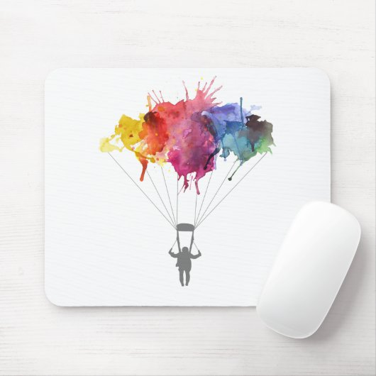 Skydiver, Fallschirm. Skydiving Sport. Mousepad (Mit Mouse)