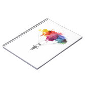 Skydiver, Fallschirm. Skydiving Sport. Notizblock (Linke Seite)