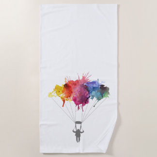 Skydiver, Fallschirm. Skydiving Sport. Strandtuch