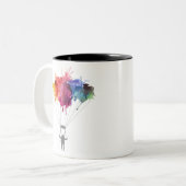 Skydiver, Fallschirm. Skydiving Sport. Zweifarbige Tasse (Vorderseite Links)