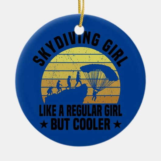 Skydiver Fallschirmspringen Fallschirm Keramik Ornament (Vorne)