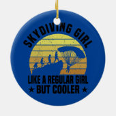 Skydiver Fallschirmspringen Fallschirm Keramik Ornament (Hinten)