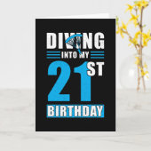 Skydiver Geschenk 21. Geburtstag Karte (Gelbe Blume)