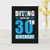 Skydiver Geschenk 30. Geburtstag Karte (Gelbe Blume)