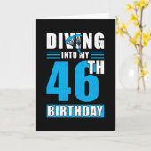 Skydiver Geschenk 46. Geburtstag Karte (Gelbe Blume)