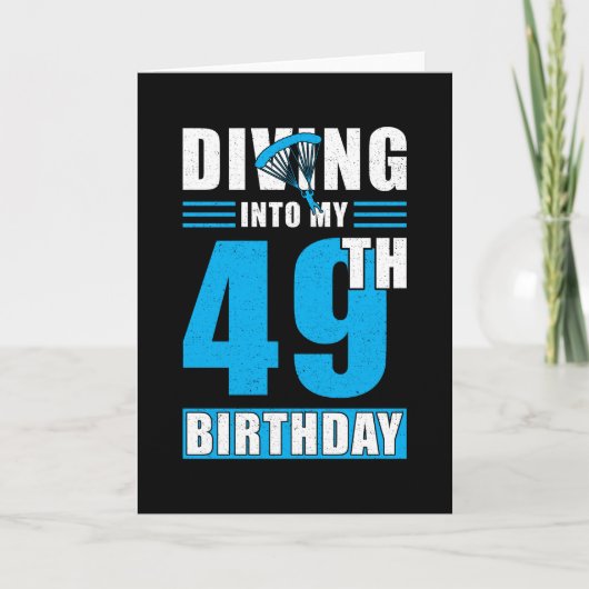 Skydiver Geschenk 49. Geburtstag Karte (Vorderseite)
