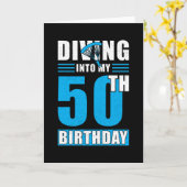 Skydiver Geschenk 50. Geburtstag Karte (Gelbe Blume)