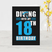 Skydiver Geschenk zum 18. Geburtstag Karte (Gelbe Blume)