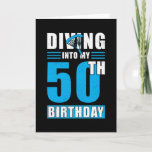 Skydiver Gift 50th Birthday Karte<br><div class="desc">Skydiver gift for 50th birthday</div>