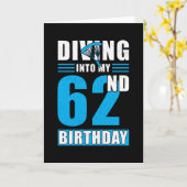 Skydiver Gift 62nd Birthday Karte (Gelbe Blume)