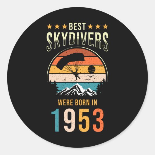 Skydiver Gift Runder Aufkleber (Vorderseite)