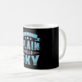 Skydiver Goodbye Schlicht Hello Sky Vintag Retro Kaffeetasse (VorderseiteRechts)