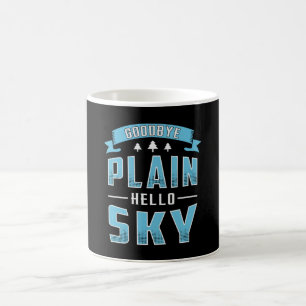 Skydiver Goodbye Schlicht Hello Sky Vintag Retro Kaffeetasse