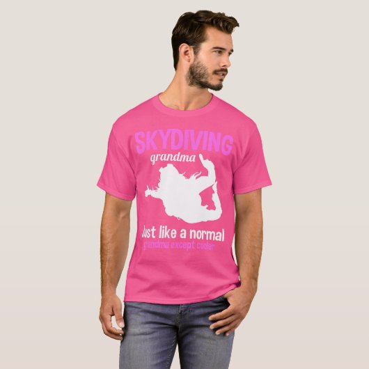 Skydiver Großmutter Parachuter Großmutter Skydiver T-Shirt (Vorne ganz)