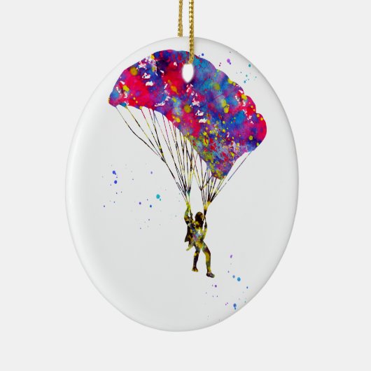 Skydiver Keramik Ornament (Rechts)