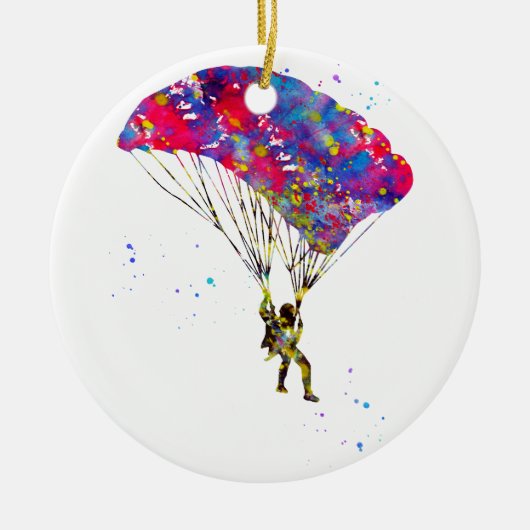 Skydiver Keramik Ornament (Vorne)