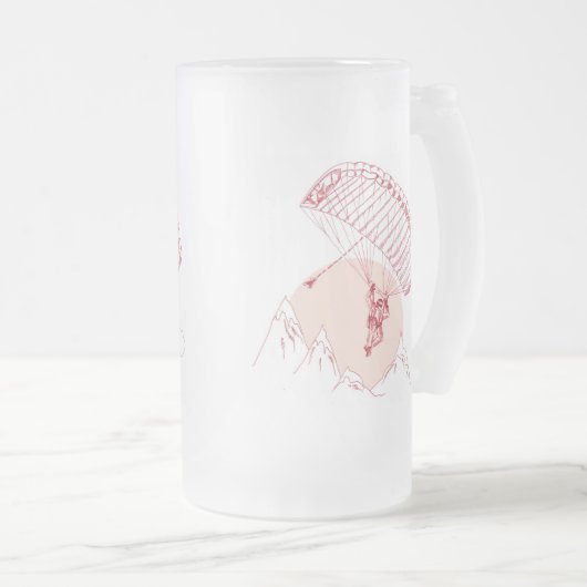 Skydiver Mattglas Bierglas (VorderseiteRechts)