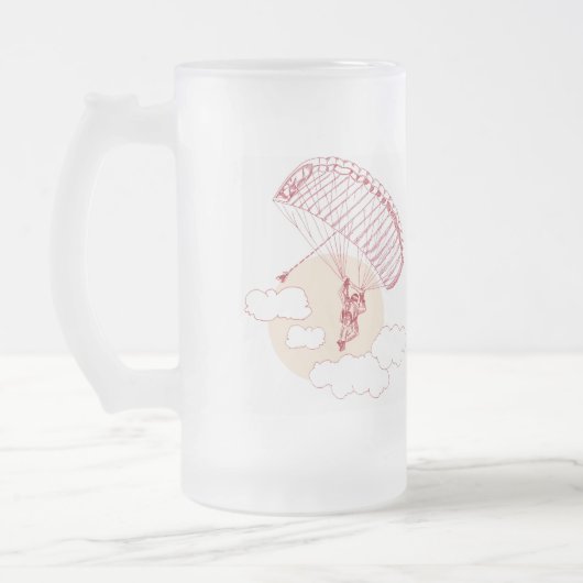 Skydiver Mattglas Bierglas (Links)