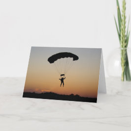 Skydiver Parachute at Sunset Sky Diver Karte