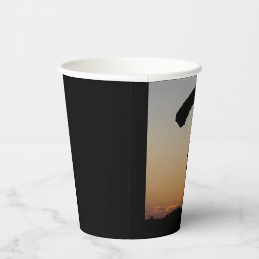 Skydiver Parachute bei Sunset Pappbecher (Rechts)