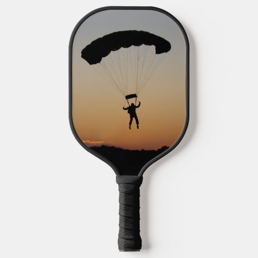 Skydiver Parachute bei Sunset Pickleball Schläger (Vorderseite)
