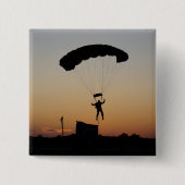 Skydiver Parachute bei Sunset Sky Diver Button (Vorderseite)