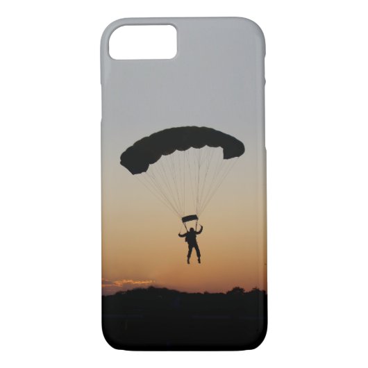 Skydiver Parachute bei Sunset Sky Diver Case-Mate iPhone Hülle (Rückseite)