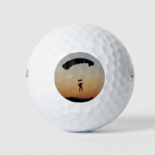 Skydiver Parachute bei Sunset Sky Diver Golfball (Vorderseite)