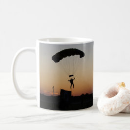 Skydiver Parachute bei Sunset Sky Diver Kaffeetasse