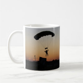 Skydiver Parachute bei Sunset Sky Diver Kaffeetasse