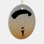 Skydiver Parachute bei Sunset Sky Diver Keramik Ornament (Rechts)