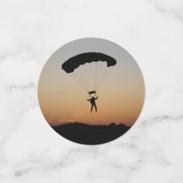 Skydiver Parachute bei Sunset Sky Diver Konfetti