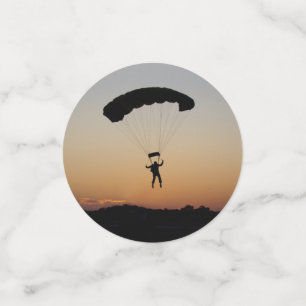 Skydiver Parachute bei Sunset Sky Diver Konfetti