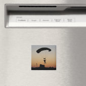 Skydiver Parachute bei Sunset Sky Diver Magnet (In Situ (Geschirrspüler))